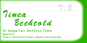 timea bechtold business card