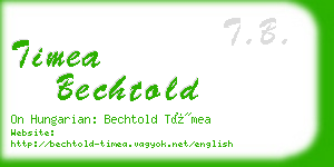 timea bechtold business card